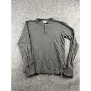 Fatherty Men S Long Sleeve Cotton Henley Shirt Gray Casual Basic Outdoor Granola